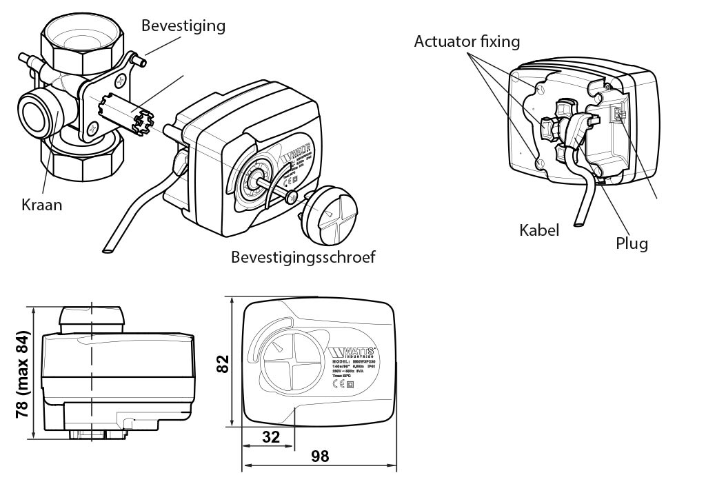 M60W-Elektronische-actuator-schema